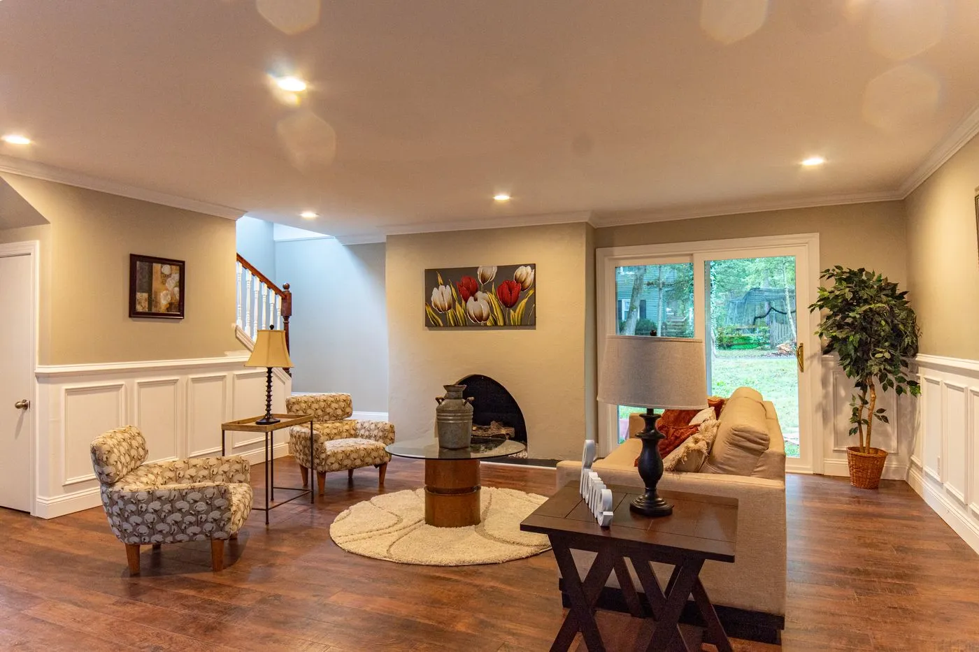 Living room furniture in natural daylight